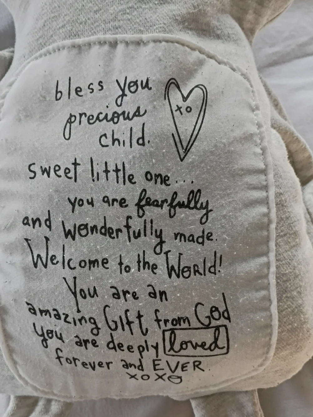 DEMDACO Poetic Threads Jumbo Bear Baby Gift  Plush Nursery Decor 22” Comfort Toy